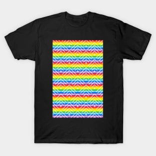 Rainbow Arrow Striped Pattern T-Shirt